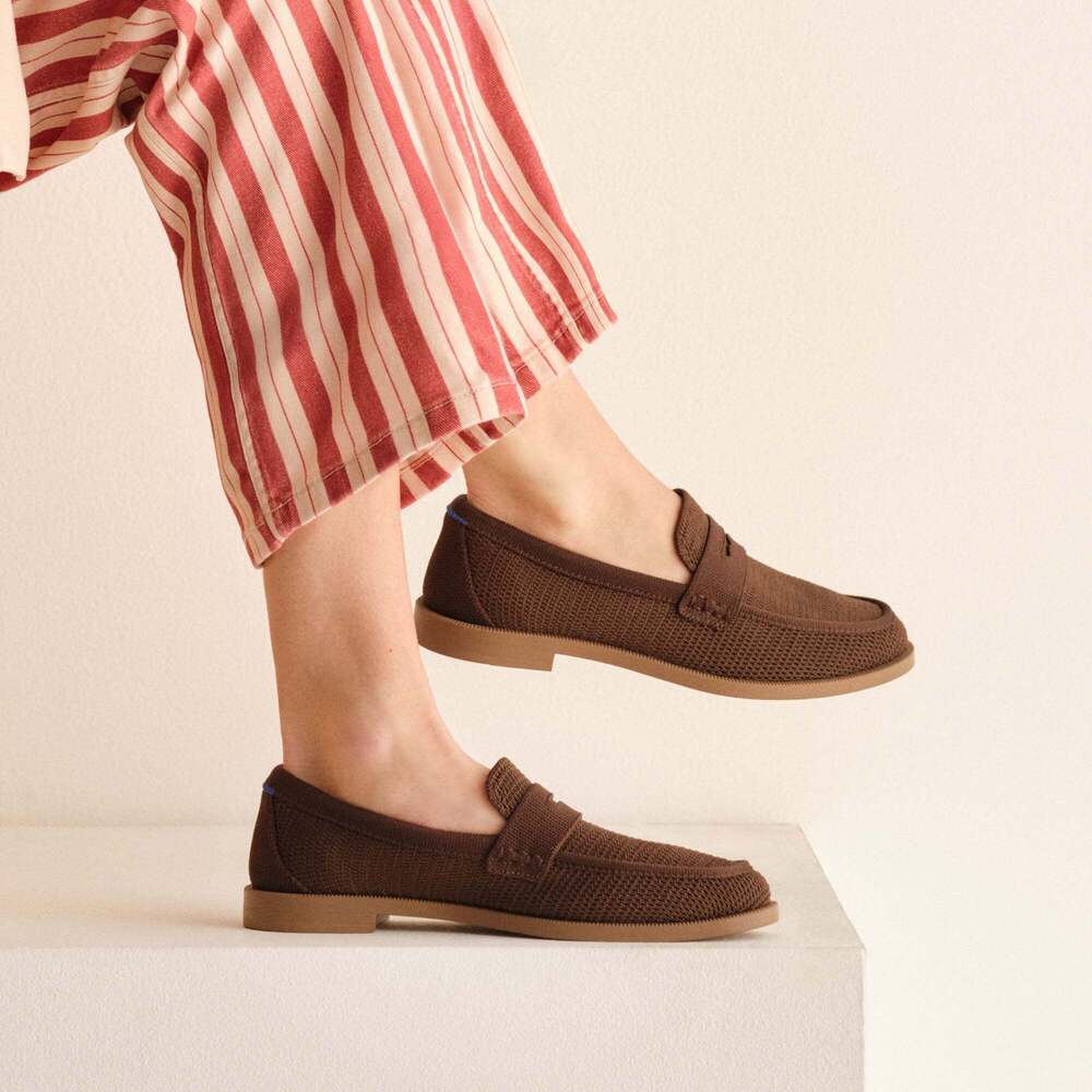 Rothy's The Penny Loafer - Cinnamon Raffia-Knit Size 7 - Picture 2 of 3